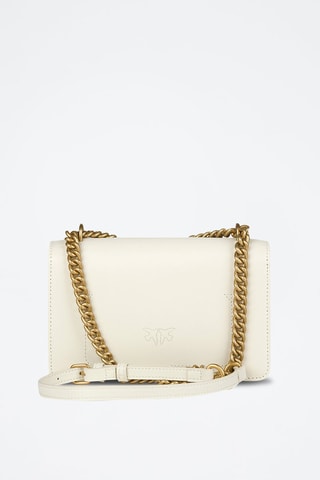 Bandolera de piel Love One Mini - Blanco