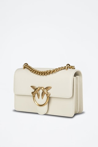 Bandolera de piel Love One Mini - Blanco