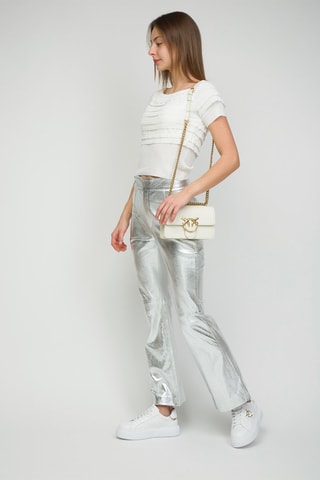 Bandolera de piel Love One Mini - Blanco