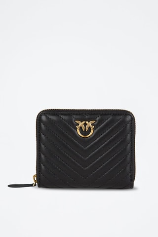 Monedero de piel - Negro