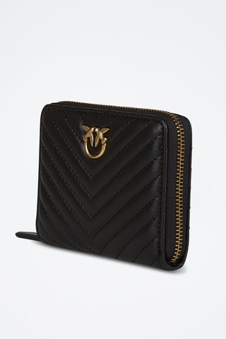 Monedero de piel - Negro