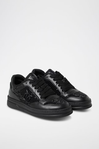Zapatillas de piel Mandy - Negro