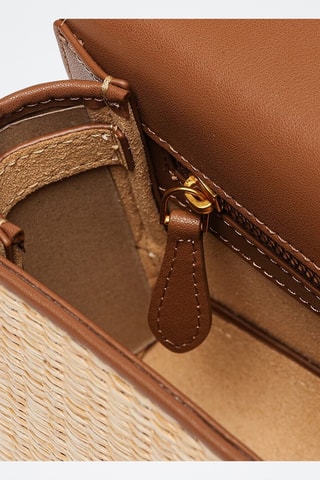 Bandolera de lino Piccio Manicotti - Beige