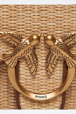 Bandolera de lino Piccio Manicotti - Beige