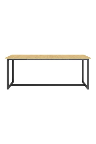 Mesa de comedor extensible Memphis - Imitación madera y negro