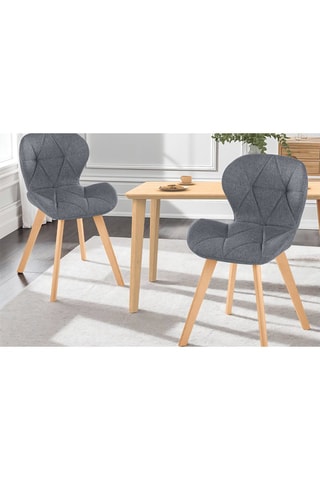 2 sillas de madera y haya Gatsby - 47,5 x 79 x 50 cm