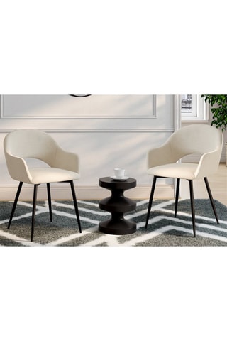 2 sillas Rebecca - 52 x 56 x 75 cm - Tapizado de terciopelo