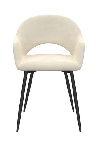 2 sillas Rebecca - 52 x 56 x 75 cm - Tapizado de terciopelo