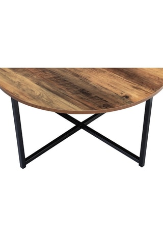 Mesa de centro Elize - Negro e imitación madera