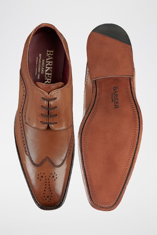 Derbys en cuir de veau Matt 2  - Marron
