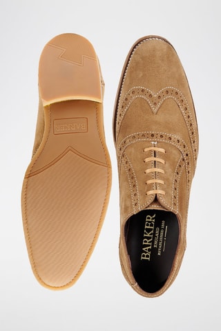 Oxford in pelle scamosciata Grant  - Marrone