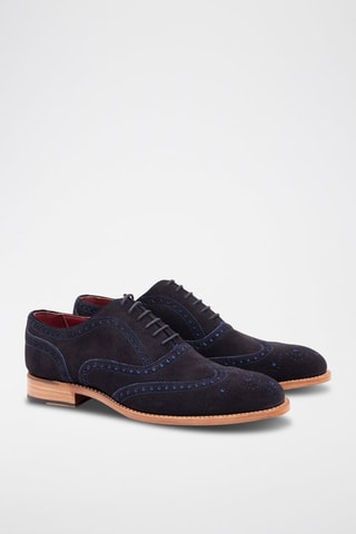 Oxford in pelle scamosciata Brando 2  - Blu