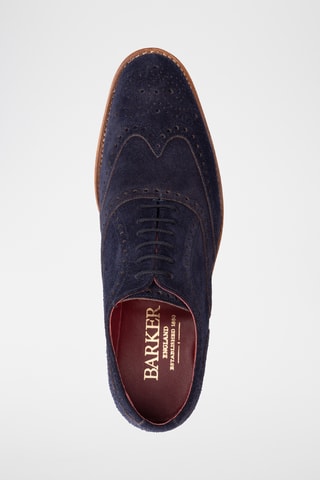 Oxford in pelle scamosciata Brando 2  - Blu