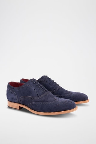 Oxford in pelle scamosciata Brando 2  - Blu