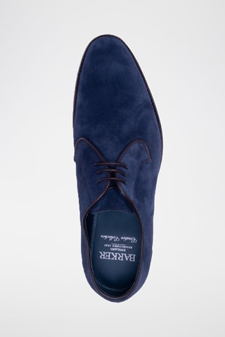Stringate in pelle scamosciata Derby  - Blu