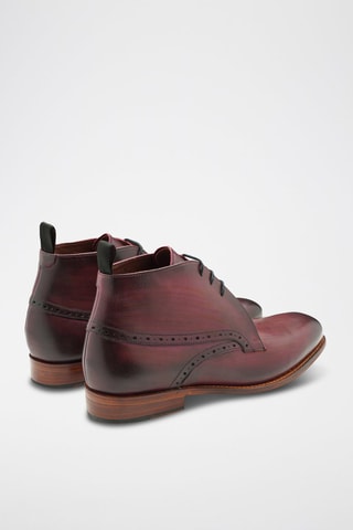 Stivaletti in pelle Fulham  - Nero e rosso