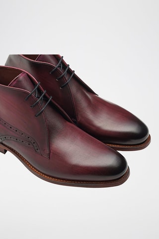 Stivaletti in pelle Fulham  - Nero e rosso