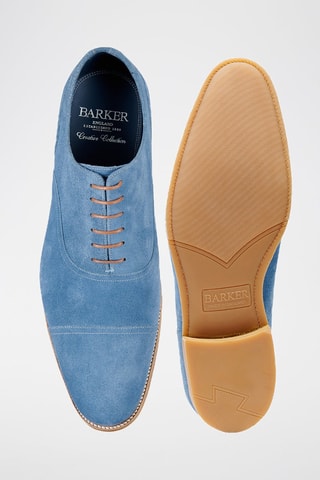 Oxford in pelle scamosciata Pullman  - Blu e marrone