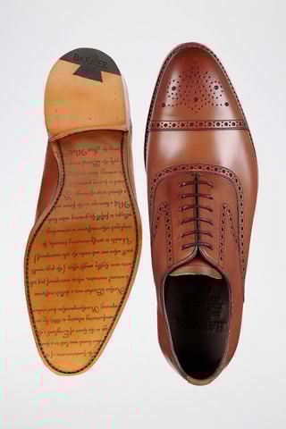 Oxford in pelle di vitello Lerwick  - Marrone