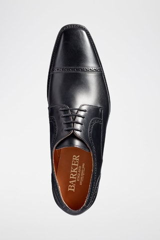 Stringate in pelle Leo  - Nero