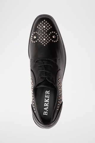 Stringate in pelle di vitello Studded  - Nero