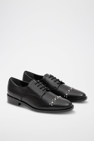 Oxford in pelle Vitello  - Nero