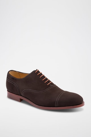 Oxford in pelle scamosciata Niven  - Marrone