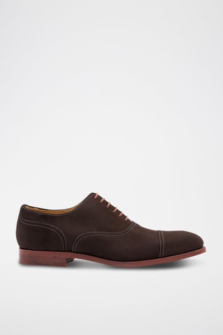Oxford in pelle scamosciata Niven  - Marrone