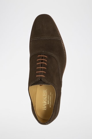 Stringate in pelle scamosciata Niven  - Marrone