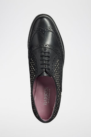 Oxford in pelle Freya  - Nero e argentato