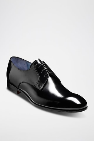 Stringate in pelle verniciata Rutherford  - Nero