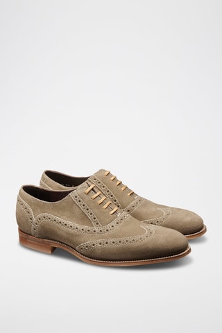 Oxford in pelle scamosciata Grant  - Grigio