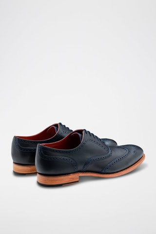 Oxford in pelle di vitello Brando 2  - Blu