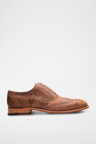 Oxford in pelle di vitello Brando 2  - Marrone