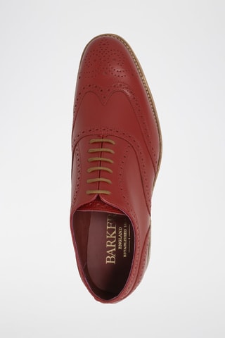 Oxford in pelle di vitello Brando 2  - Rosso e marrone
