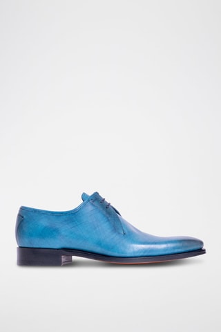 Stringate in pelle di vitello Derwent  - Blu