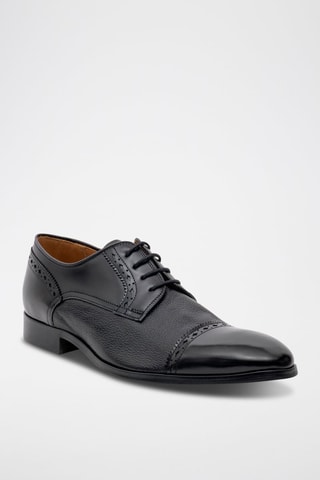 Stringate in pelle Ashbourne  - Nero