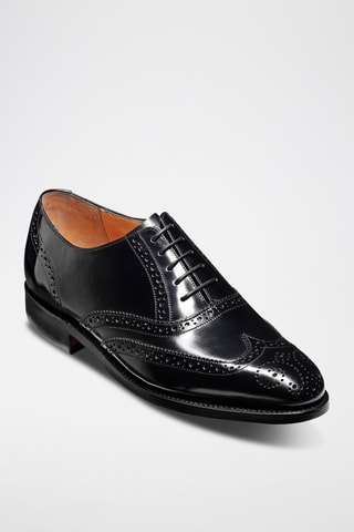 Oxford in pelle verniciata Albert  - Nero