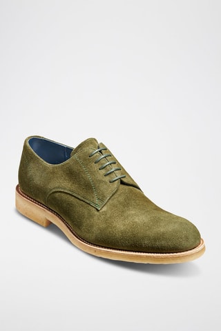 Stringate in pelle scamosciata Declan  - Verde