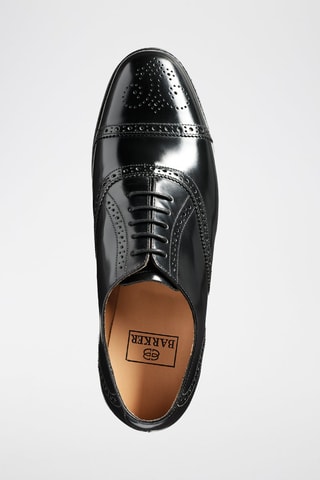 Oxford in pelle verniciata Gatwick  - Nero