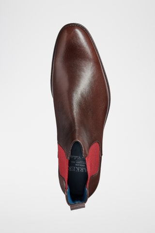 Stivaletti Beatles in pelle Hopper  - Rosso e marrone