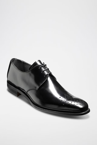 Stringate in pelle verniciata Darlington  - Nero