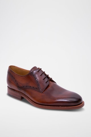 Stringate in pelle Trent  - Marrone