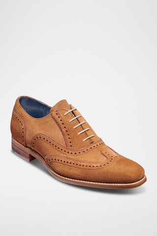 Stringate in pelle scamosciata Spencer  - Marrone