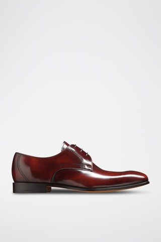 Stringate in pelle verniciata Rutherford  - Rosso