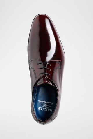 Stringate in pelle verniciata Rutherford  - Rosso