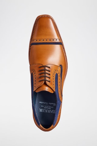 Stringate in pelle di vitello Haig  - Blu e marrone