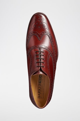 Oxford in pelle di vitello Turing  - Rosso