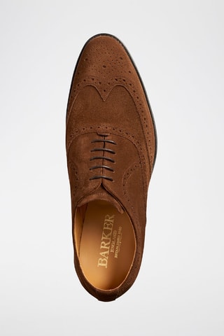 Oxford in pelle scamosciata Hampstead  - Marrone