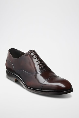 Oxford in pelle verniciata Bates  - Marrone